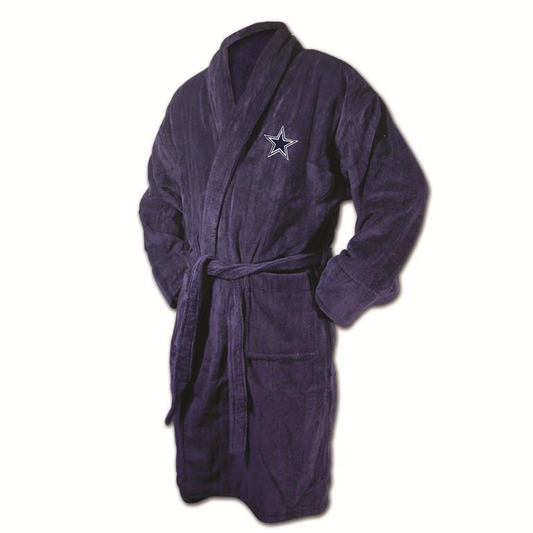 Dallas Cowboys Men's Navy Terrycloth Bathrobe-Bathrobe-Wincraft-Top Notch Gift Shop