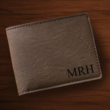 Dark Brown Personalized Leatherette Wallet-Wallet-JDS Marketing-Top Notch Gift Shop