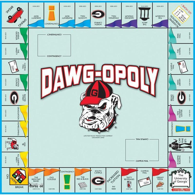 Dawg-opoly - University of Georgia Monopoly Board Game-Game-Late For The Sky-Top Notch Gift Shop