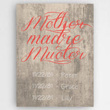 Definition of A Mother Personalized Canvas Sign-Canvas Signs-JDS Marketing-Top Notch Gift Shop