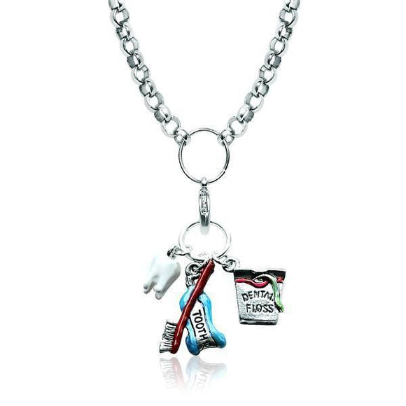 Dental Assistant Charm Necklace in Silver-Necklace-Whimsical Gifts-Top Notch Gift Shop