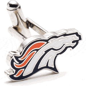 Denver Broncos Enamel Cufflinks-Cufflinks, Inc.-Top Notch Gift Shop