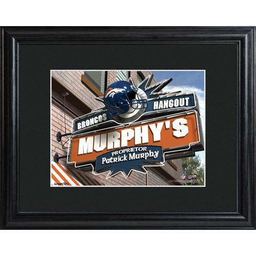 Denver Broncos Personalized Tavern Sign Print with Matted Frame-Print-JDS Marketing-Top Notch Gift Shop