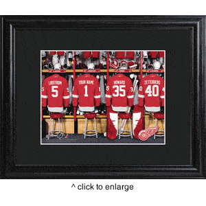 Detroit Red Wings Personalized Locker Room Print with Matted Frame-JDS MarketingTop Notch Gift Shop