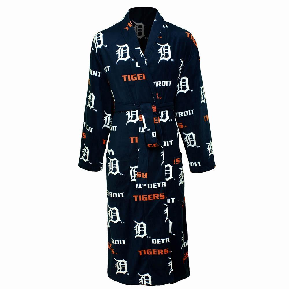 Detroit Tigers Facade Microfleece Bathrobe in Navy-Bathrobe-Concepts Sport-Top Notch Gift Shop