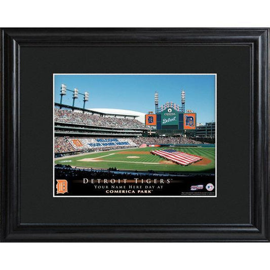 Detroit Tigers Personalized Ballpark Print with Matted Frame-Print-JDS Marketing-Top Notch Gift Shop