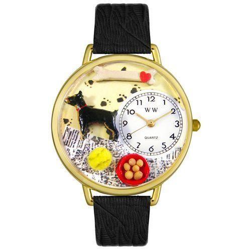 Doberman Pinscher Watch in Gold (Large)-Watch-Whimsical Gifts-Top Notch Gift Shop