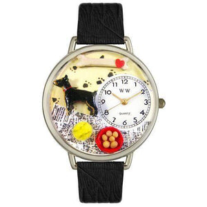 Doberman Pinscher Watch in Silver (Large)-Watch-Whimsical Gifts-Top Notch Gift Shop