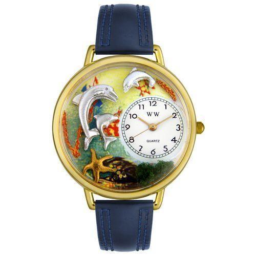 Dolphin Watch in Gold (Large)-Watch-Whimsical Gifts-Top Notch Gift Shop