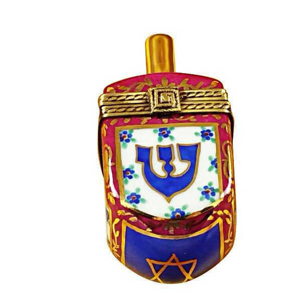 Dreidel Blue/Maroon Limoges Box by Rochard™-Limoges Box-Rochard-Top Notch Gift Shop