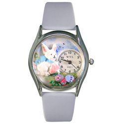 Easter Eggs Watch Small Silver Style-Watch-Whimsical Gifts-Top Notch Gift Shop