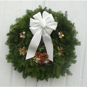 Elegance Balsam Fir 24" Holiday Wreath-Wreath-Rockdale Wreaths-Top Notch Gift Shop