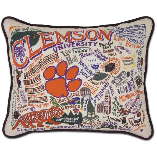 Clemson University Embroidered CatStudio Pillow-Pillow-CatStudio-Top Notch Gift Shop