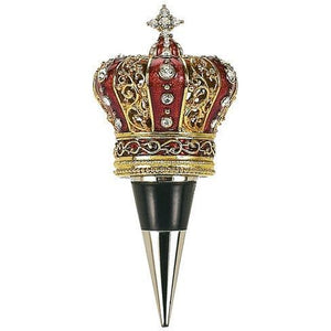 Enameled King's Crown Wine Bottle Stopper with Crystals-Bottle Stopper-Olivia Riegel-Top Notch Gift Shop
