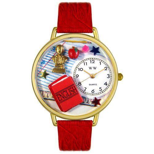 English Teacher Watch in Gold (Large)-Watch-Whimsical Gifts-Top Notch Gift Shop