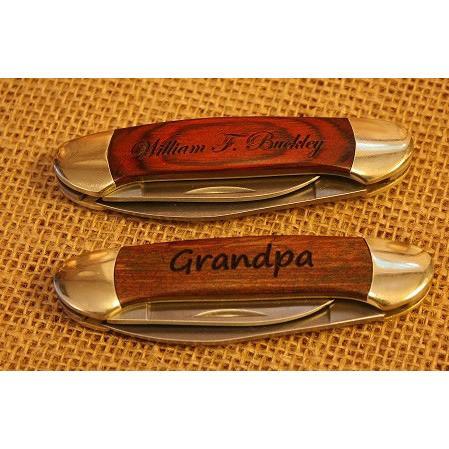 Engraved Century Folding Pocket Knife - Red Grain-Pocket Tool-Parker River Knife-Top Notch Gift Shop