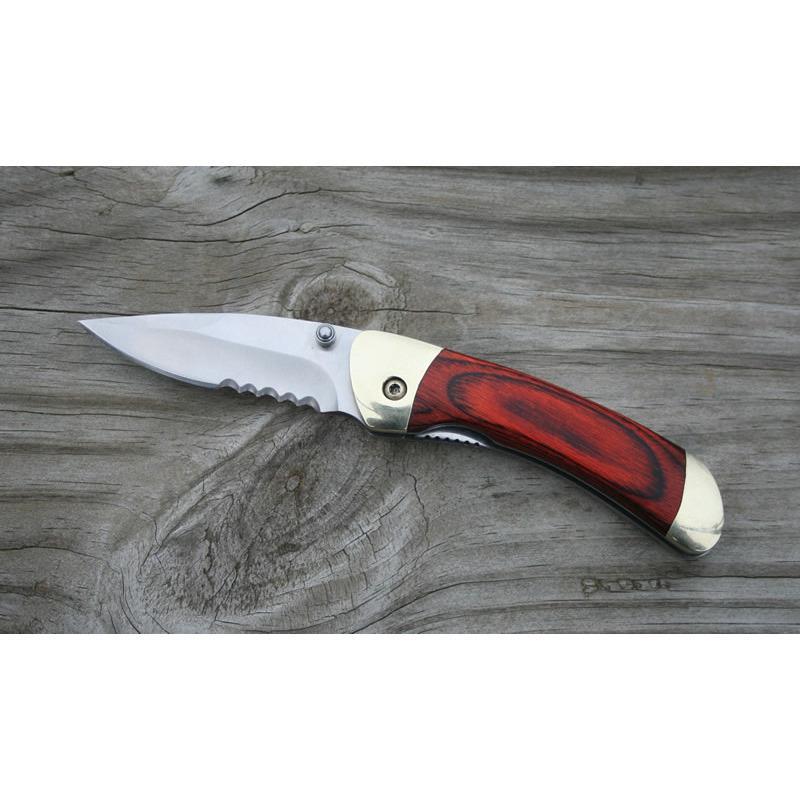 Engraved Classic Folding Pocket Knife - Red Grain-Pocket Tool-Parker River Knife-Top Notch Gift Shop