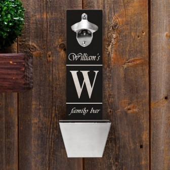 Family Bar Wall Mounted Personalized Bottle Opener and Cap Catcher-Bottle Opener-JDS Marketing-Top Notch Gift Shop