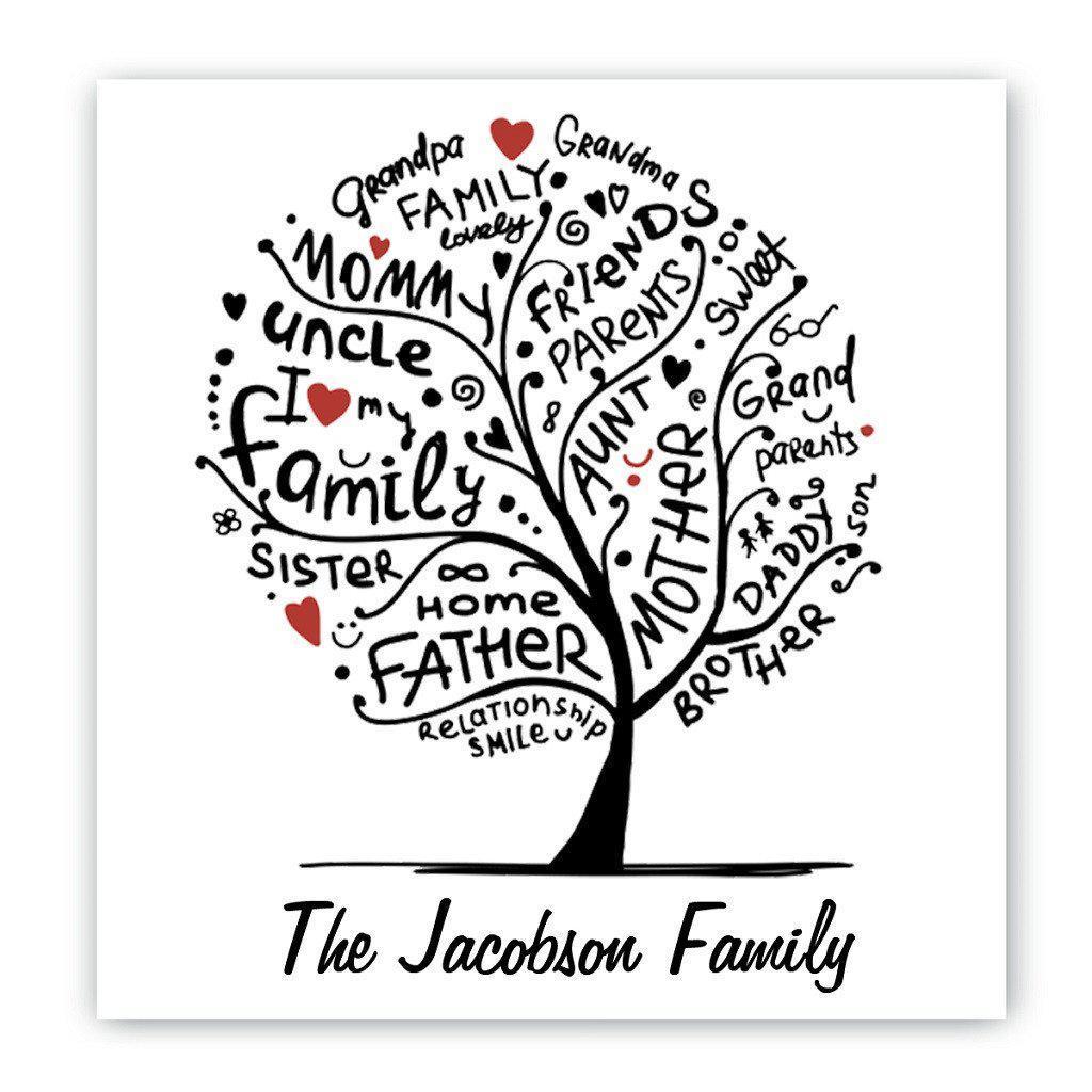 Family Roots Personalized Canvas Sign-Canvas Signs-JDS Marketing-Top Notch Gift Shop