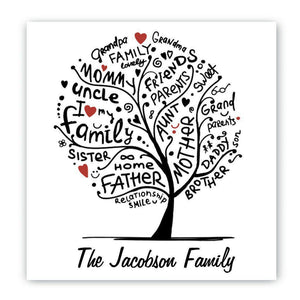 Family Roots Personalized Canvas Sign-Canvas Signs-JDS Marketing-Top Notch Gift Shop