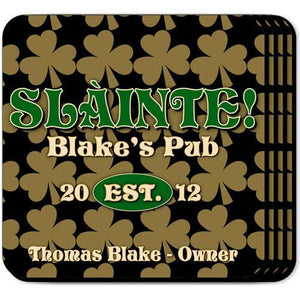 Field of Clover Personalized Irish Coasters-Coasters-JDS Marketing-Top Notch Gift Shop