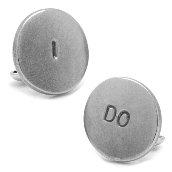 Pewter I DO Cufflinks-Cufflinks-Cufflinks, Inc.-Top Notch Gift Shop