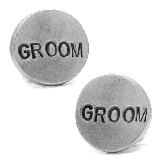 Pewter GROOM Cufflinks-Cufflinks-Cufflinks, Inc.-Top Notch Gift Shop