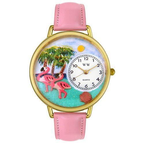 Flamingo Watch in Gold (Large)-Watch-Whimsical Gifts-Top Notch Gift Shop