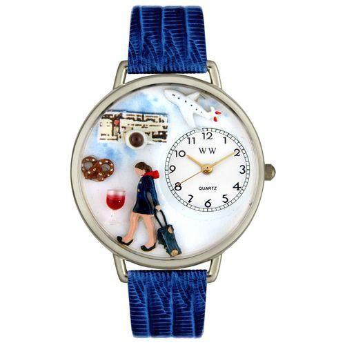 Flight Attendant Watch in Silver (Large)-Watch-Whimsical Gifts-Top Notch Gift Shop