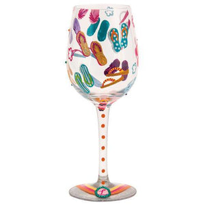 Flip Flops Too Wine Glass by Lolita®-Wine Glass-Designs by Lolita® (Enesco)-Top Notch Gift Shop