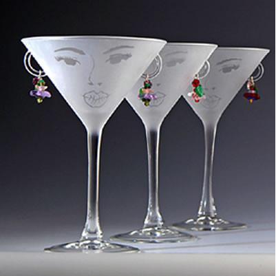 Flora Martini Glass-Martini Glass-Asta Glass-Top Notch Gift Shop