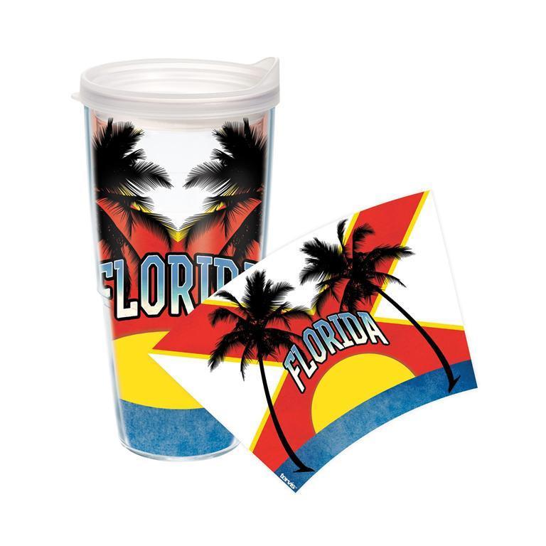 Florida Colossal State Flag 24 oz. Tervis Tumbler with Lid - (Set of 2)-Tumbler-Tervis-Top Notch Gift Shop