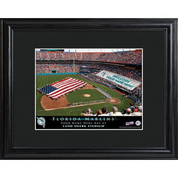 Florida Marlins MLB Personalized Ballpark Print with Matted Frame-Print-JDS Marketing-Top Notch Gift Shop