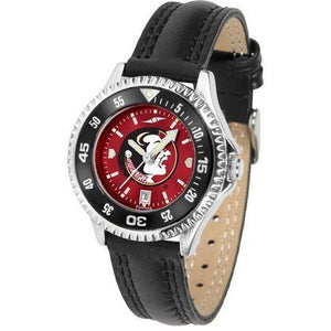 Florida State Seminoles Ladies Competitor Ano Poly/Leather Band Watch w/ Colored Bezel-Watch-Suntime-Top Notch Gift Shop