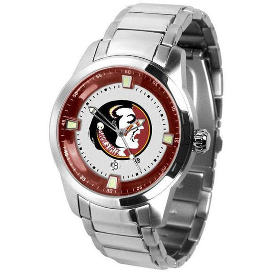 Florida State Seminoles Men's Titan Stainless Steel Band Watch-Watch-Suntime-Top Notch Gift Shop