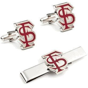 Florida State University Cufflinks and Tie Bar Gift Set-Cufflinks-Cufflinks, Inc.-Top Notch Gift Shop