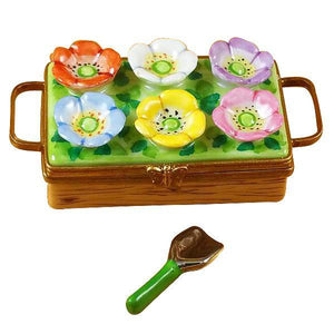 Flower Box With Spade Limoges Box by Rochard™-Limoges Box-Rochard-Top Notch Gift Shop