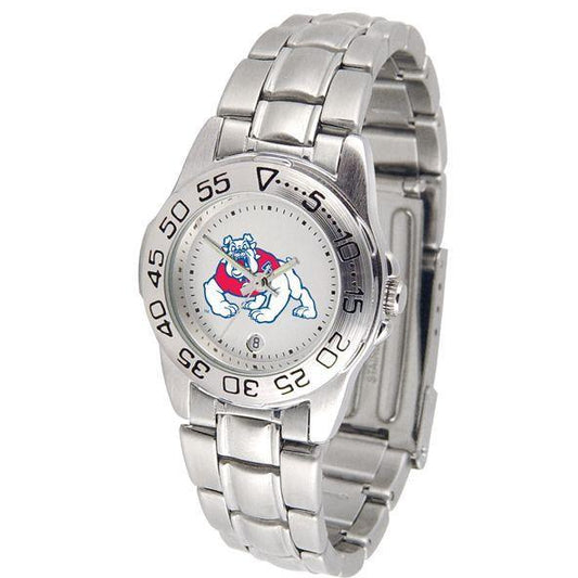 Fresno State Bulldogs Ladies Steel Band Sports Watch-Watch-Suntime-Top Notch Gift Shop