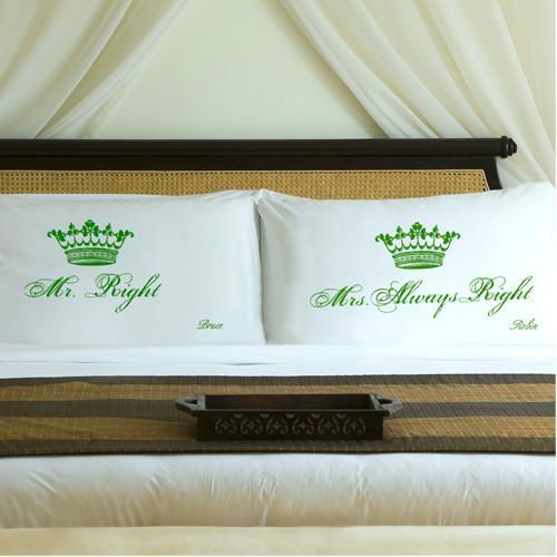 Garden Green Couples Royal Correctness Personalized Pillow Case Set-Pillow Case-JDS Marketing-Top Notch Gift Shop