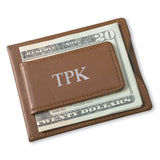 Brown Leather Magnetic Wallet & Money Clip - Personalized-Money Clip-JDS Marketing-Top Notch Gift Shop
