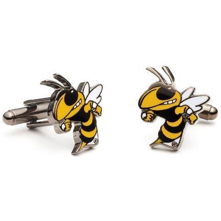 Georgia Tech Yellow Jackets Enamel Cufflinks-Cufflinks-Cufflinks, Inc.-Top Notch Gift Shop