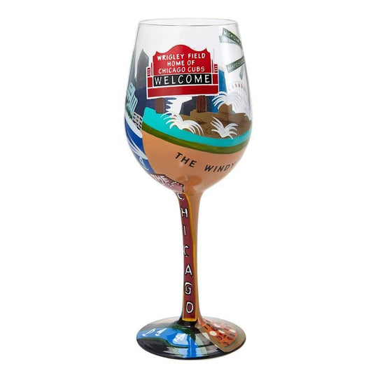 Chicago Wine Glass by Lolita®-Wine Glass-Designs by Lolita® (Enesco)-Top Notch Gift Shop