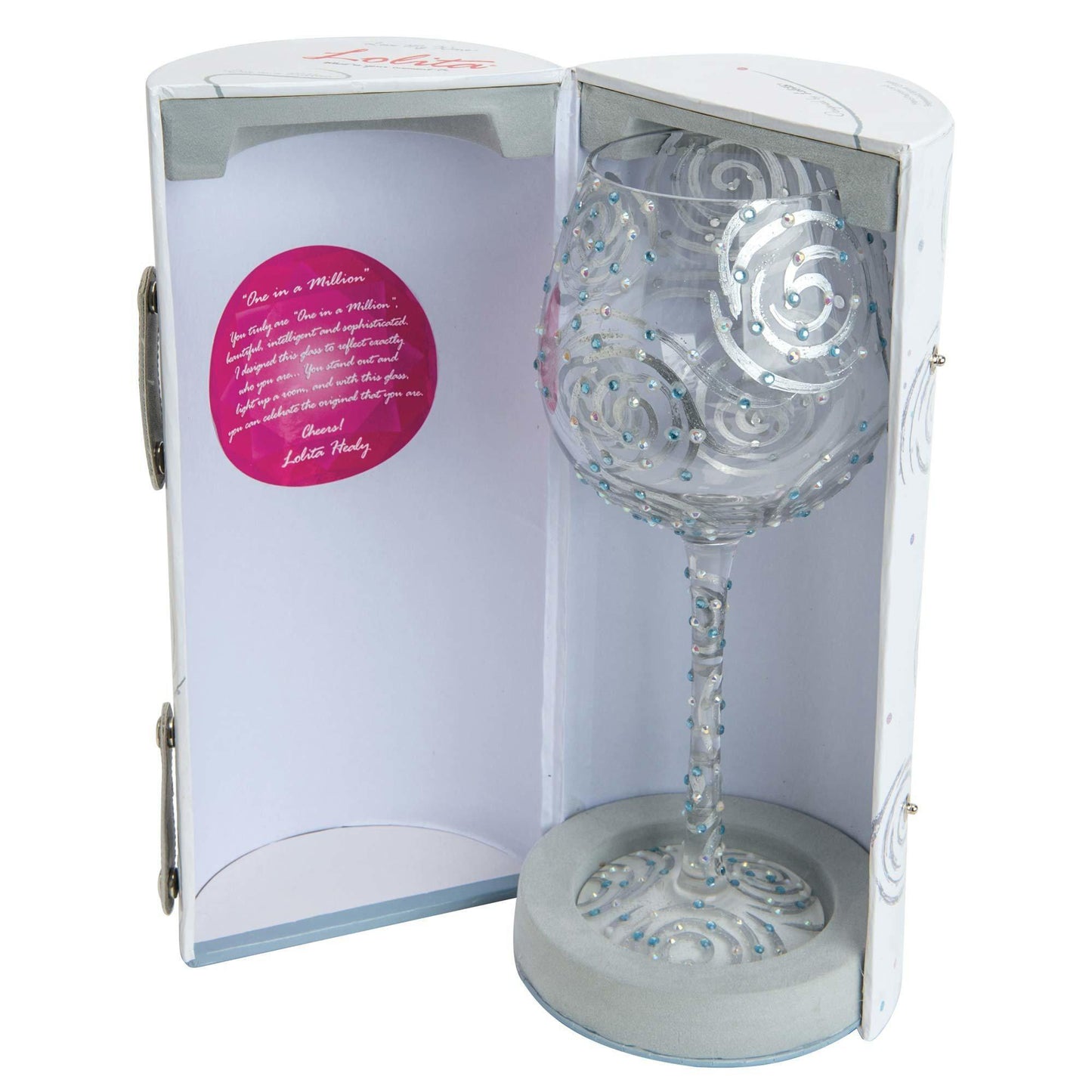 One In A Million Super Bling Wine Glass by Lolita®-Wine Glass-Designs by Lolita® (Enesco)-Top Notch Gift Shop