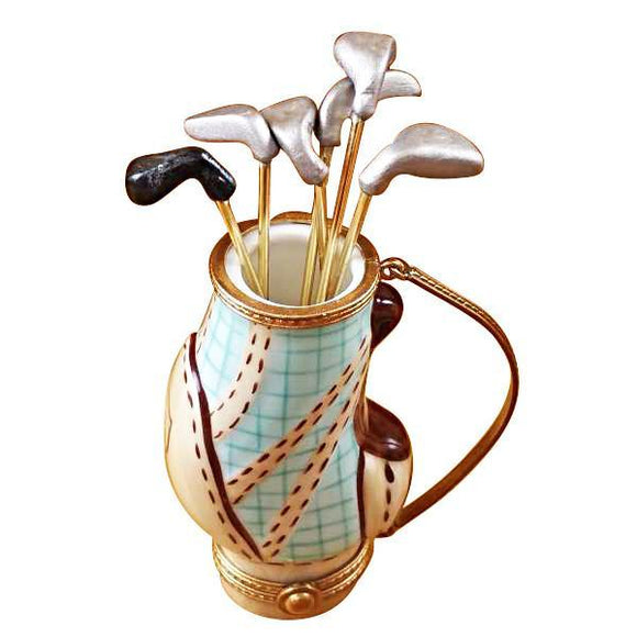 Golf Bag With 6 Clubs Limoges Box by Rochard™-Limoges Box-Rochard-Top Notch Gift Shop
