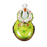 Goose With Spring & Christmas Wreaths Limoges Box by Rochard™-Limoges Box-Rochard-Top Notch Gift Shop