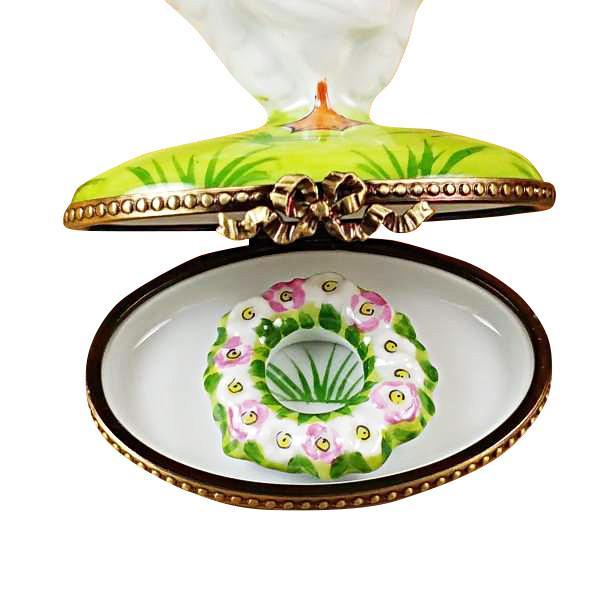 Goose With Spring & Christmas Wreaths Limoges Box by Rochard™-Limoges Box-Rochard-Top Notch Gift Shop