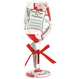 Guest Book "Personalize -It" Wine Glass by Lolita®-Wine Glass-Designs by Lolita® (Enesco)-Top Notch Gift Shop