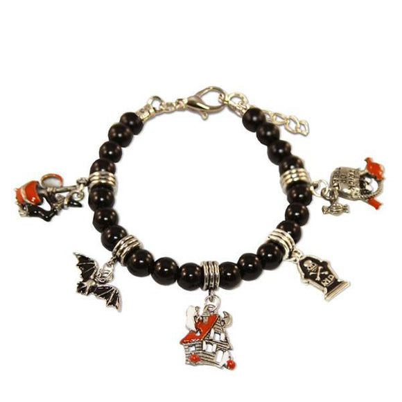 Halloween Charm Bracelet in Silver-Bracelet-Whimsical Gifts-Top Notch Gift Shop