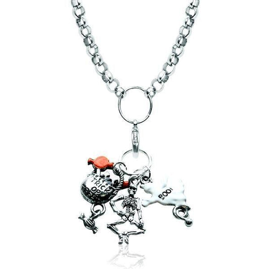 Halloween Charm Necklace in Silver-Necklace-Whimsical Gifts-Top Notch Gift Shop