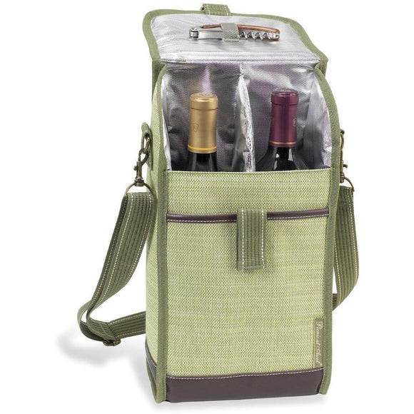 Hampton's Insulated Two Bottle Wine Tote-Wine Tote-Picnic at Ascot-Top Notch Gift Shop